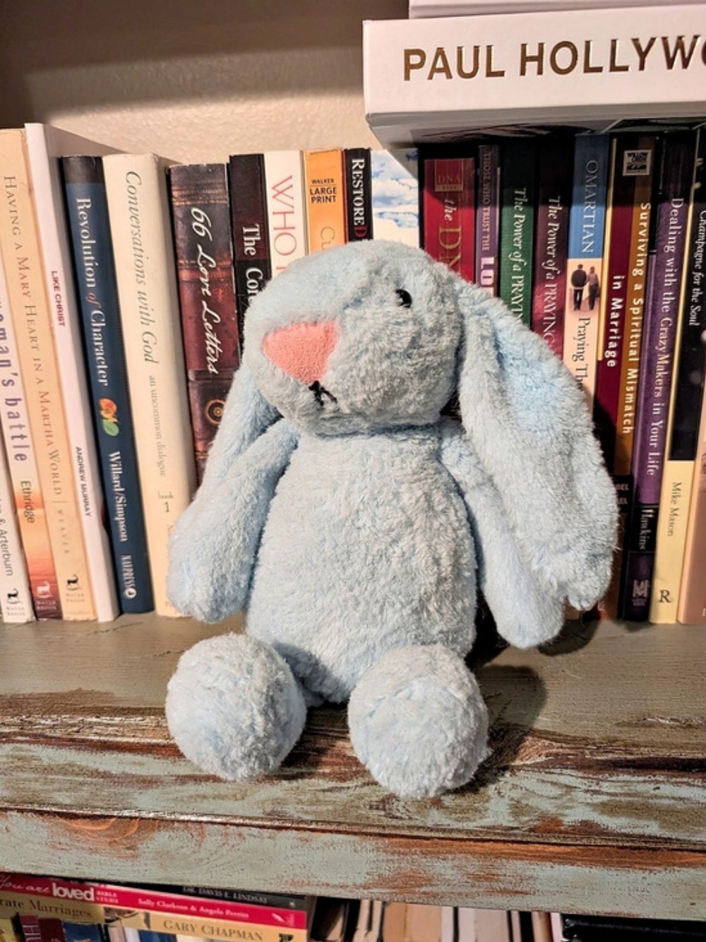 Recycled Blue Bunny Plush Stuffed Animal